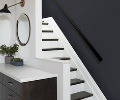 3D Rénovation escalier noir et blanc